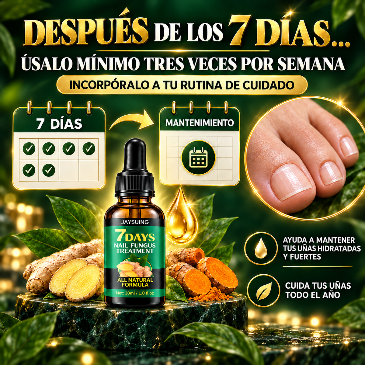 🚨 ¿HONGOS Y UÑAS QUEBRADIZAS? Dale a tus uñas el cuidado que merecen con 7 Days✨🔥