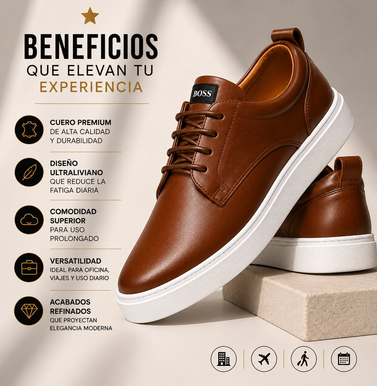 👑 HUGO BOSS PRESTIGE | ✨ Elegancia y comodidad premium en cada paso