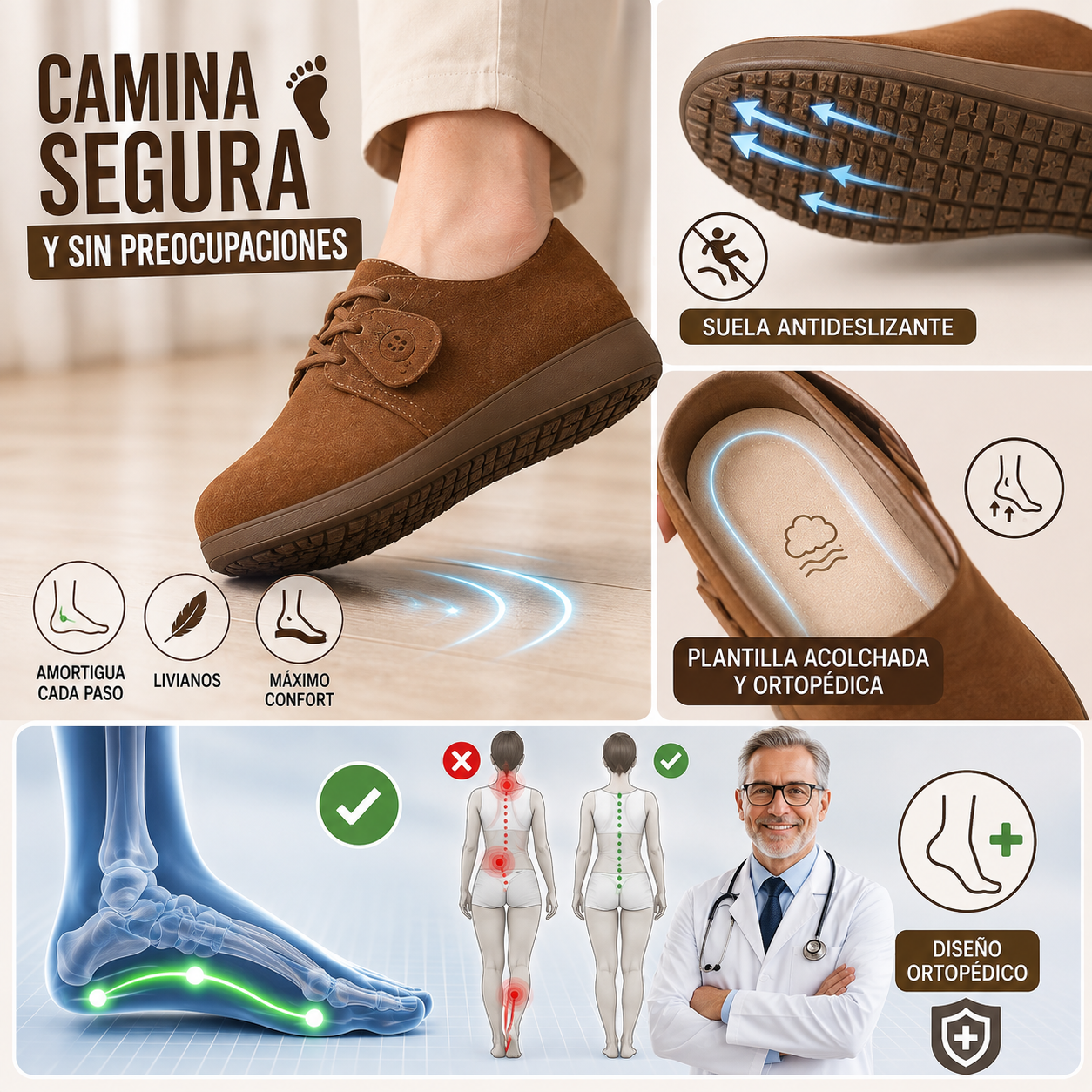 👣 Camina cómoda, luce elegante y olvídate del cansancio.